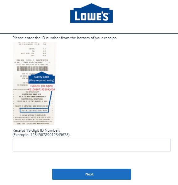 Lowe's Customer Survey Page