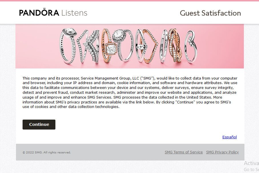 Start Pandora Listens Survey